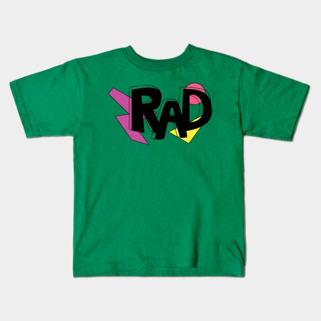 Rad! Kids T-Shirt by sadsquatch